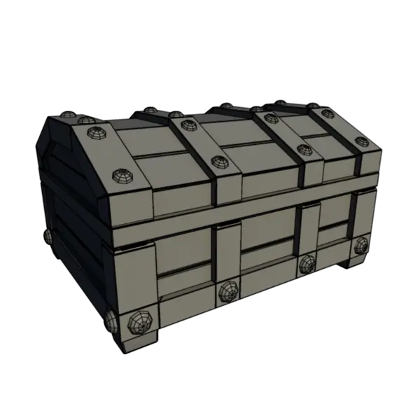 Wooden Treasure Chest with Classic Design
