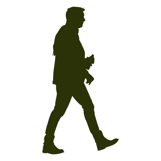 Silhouette of a Walking Man