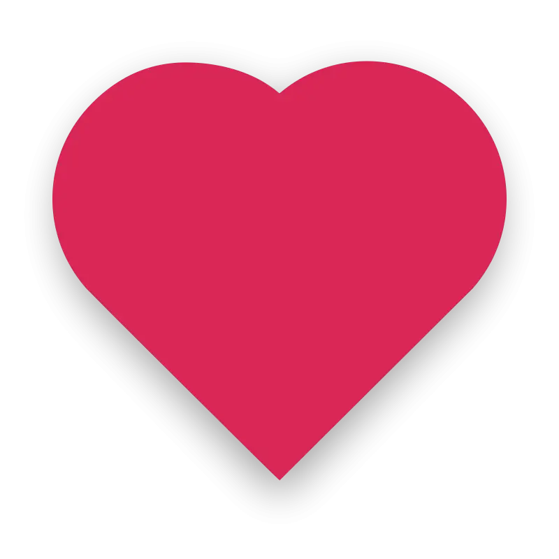 Red Heart Icon for Love and Romance