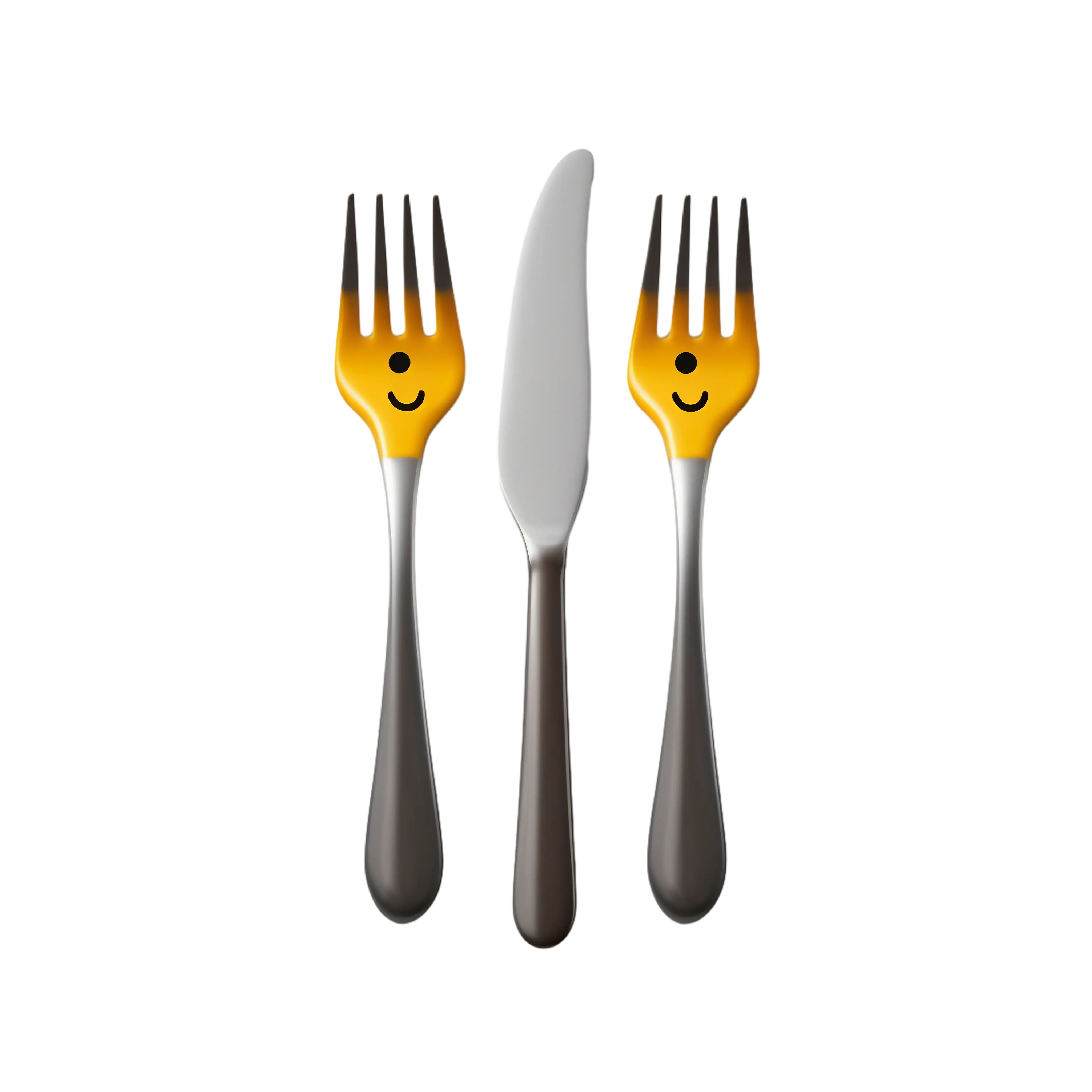 Smiling Fork, Knife, and Spoon Design