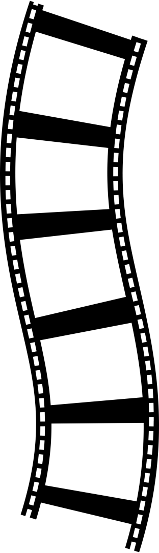 Long Black Curved Filmstrip Illustration
