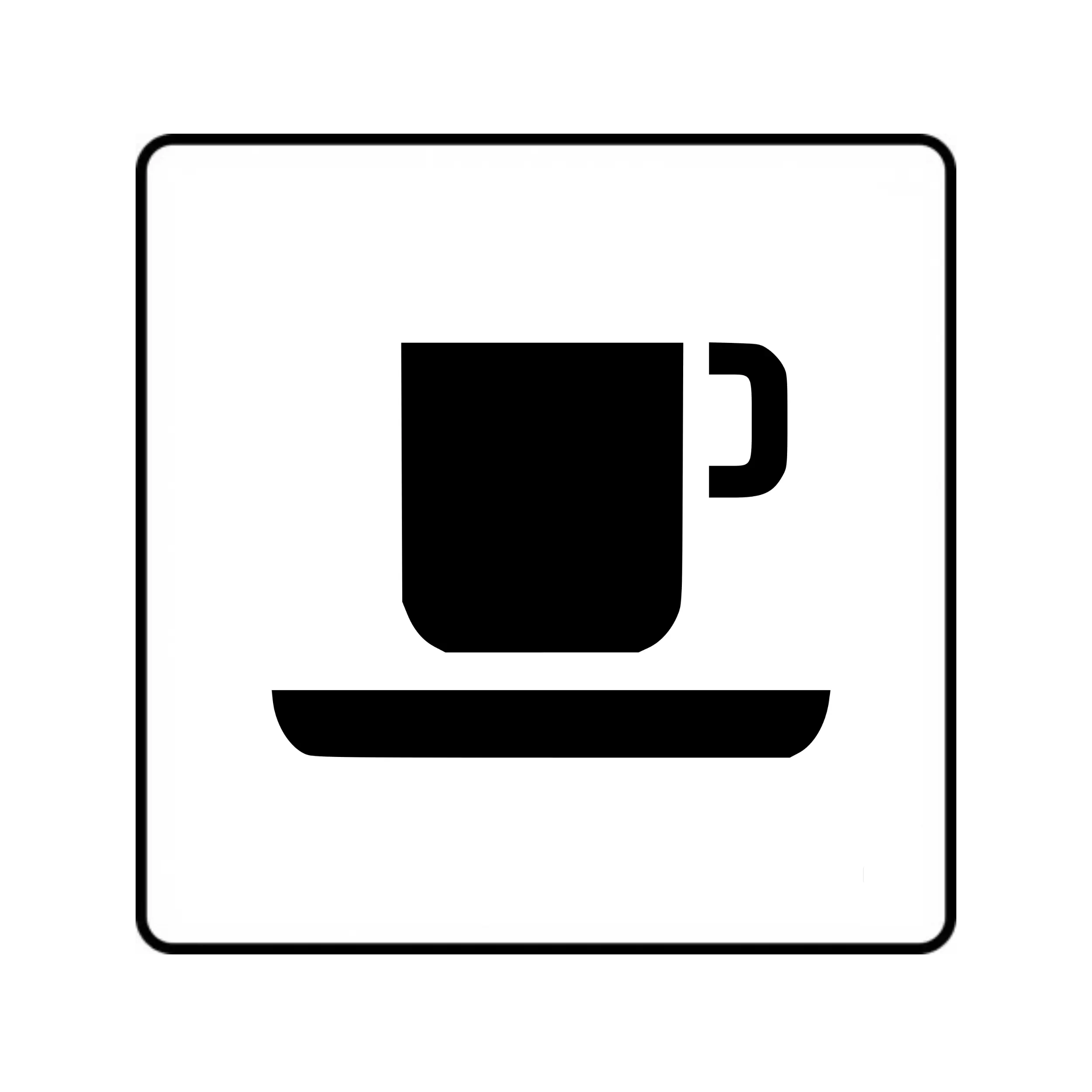 Black Coffee Cup Icon
