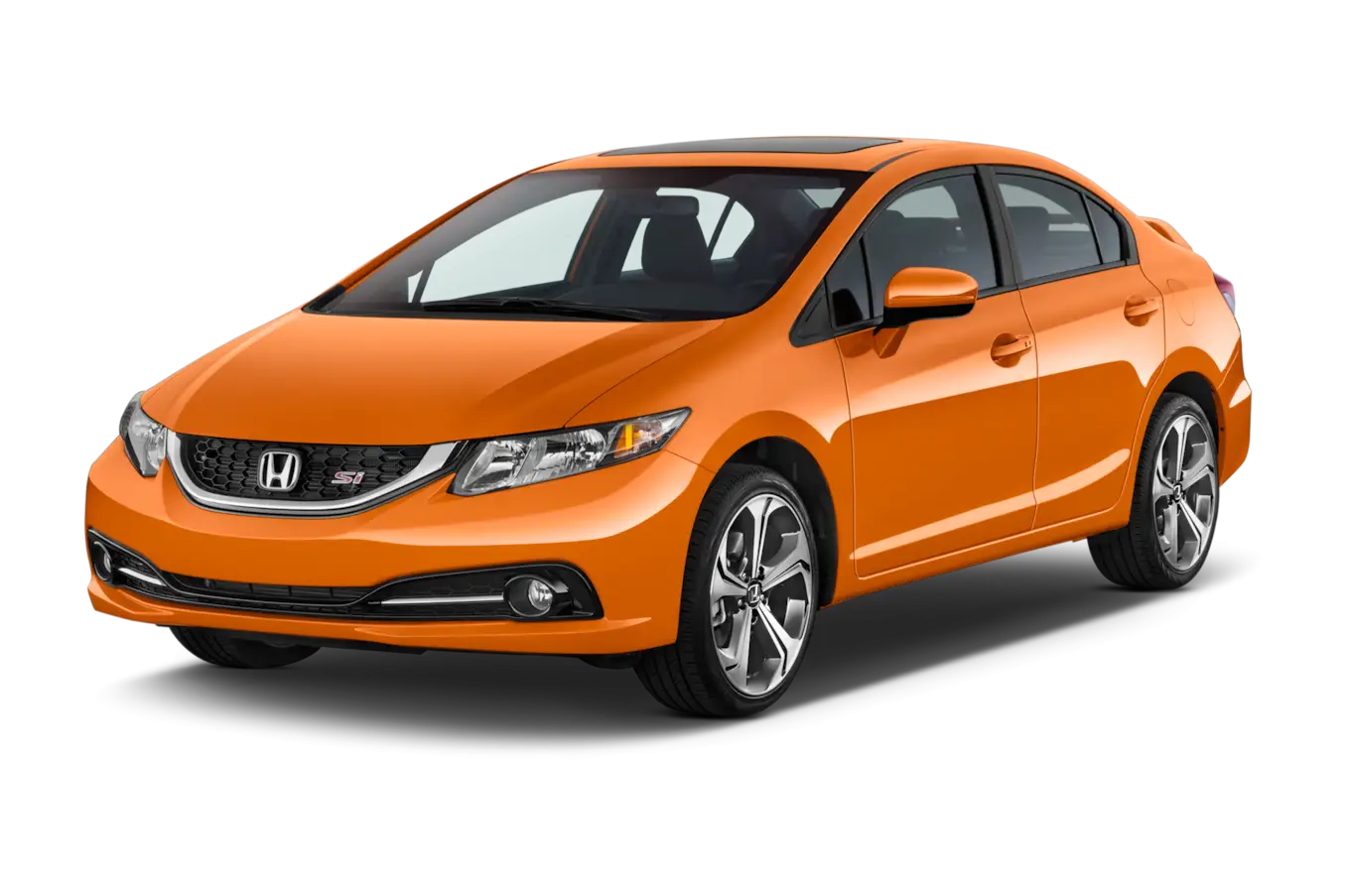 Stylish Orange Sedan Car