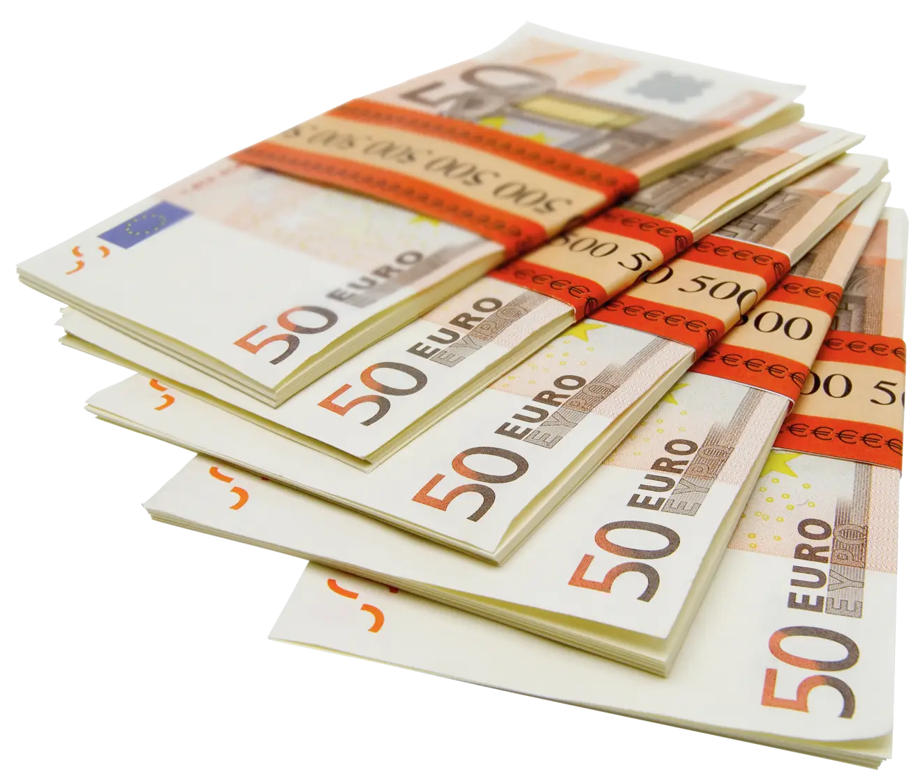50 Euro Banknotes Stack