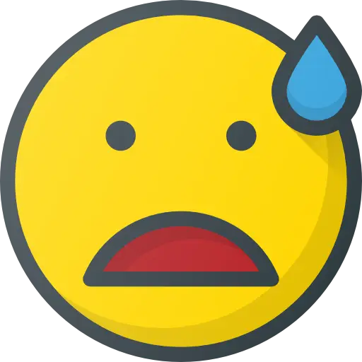 Sweating Nervous Emoji Illustration