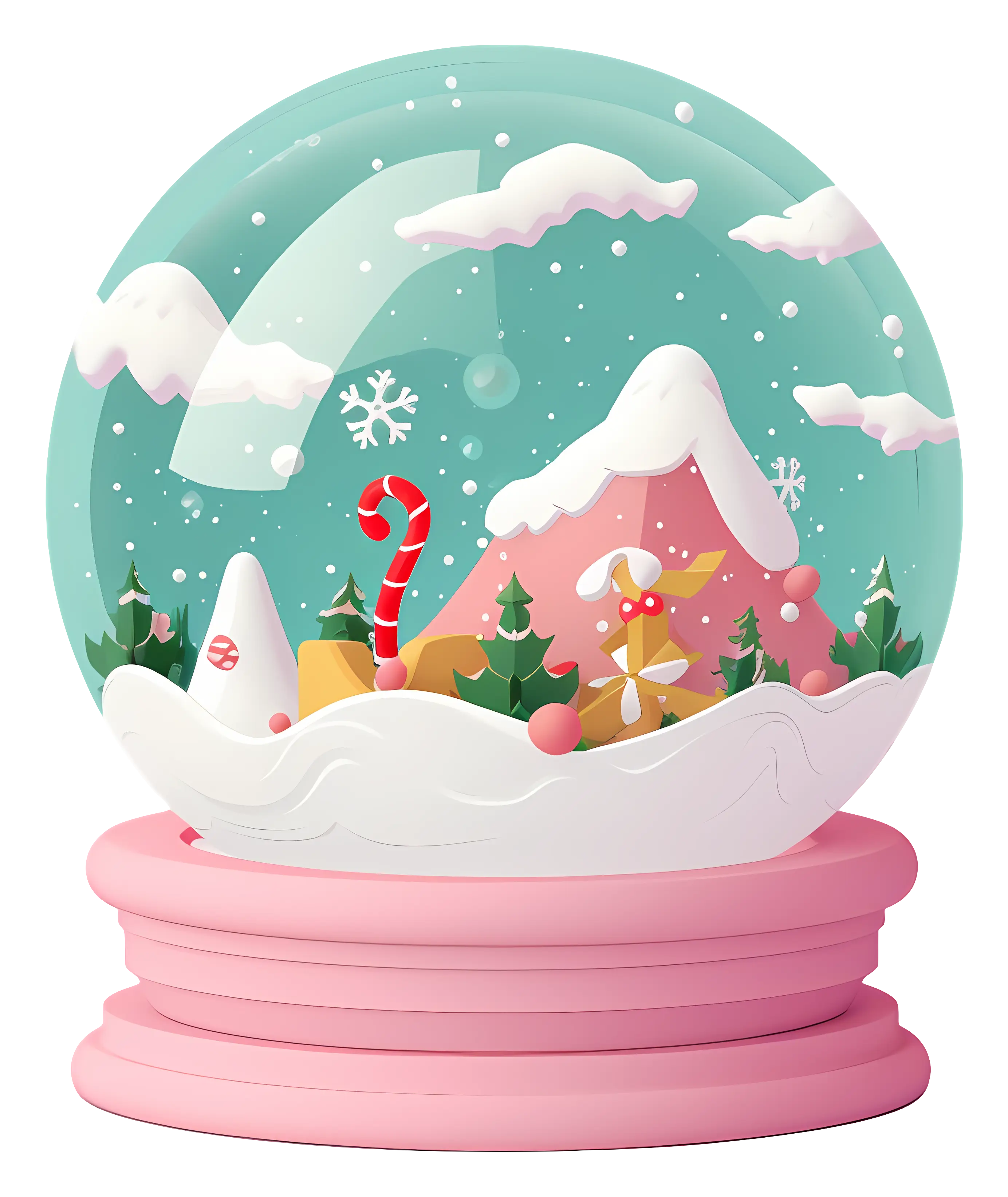 Christmas Snow Globe with Winter Scene
