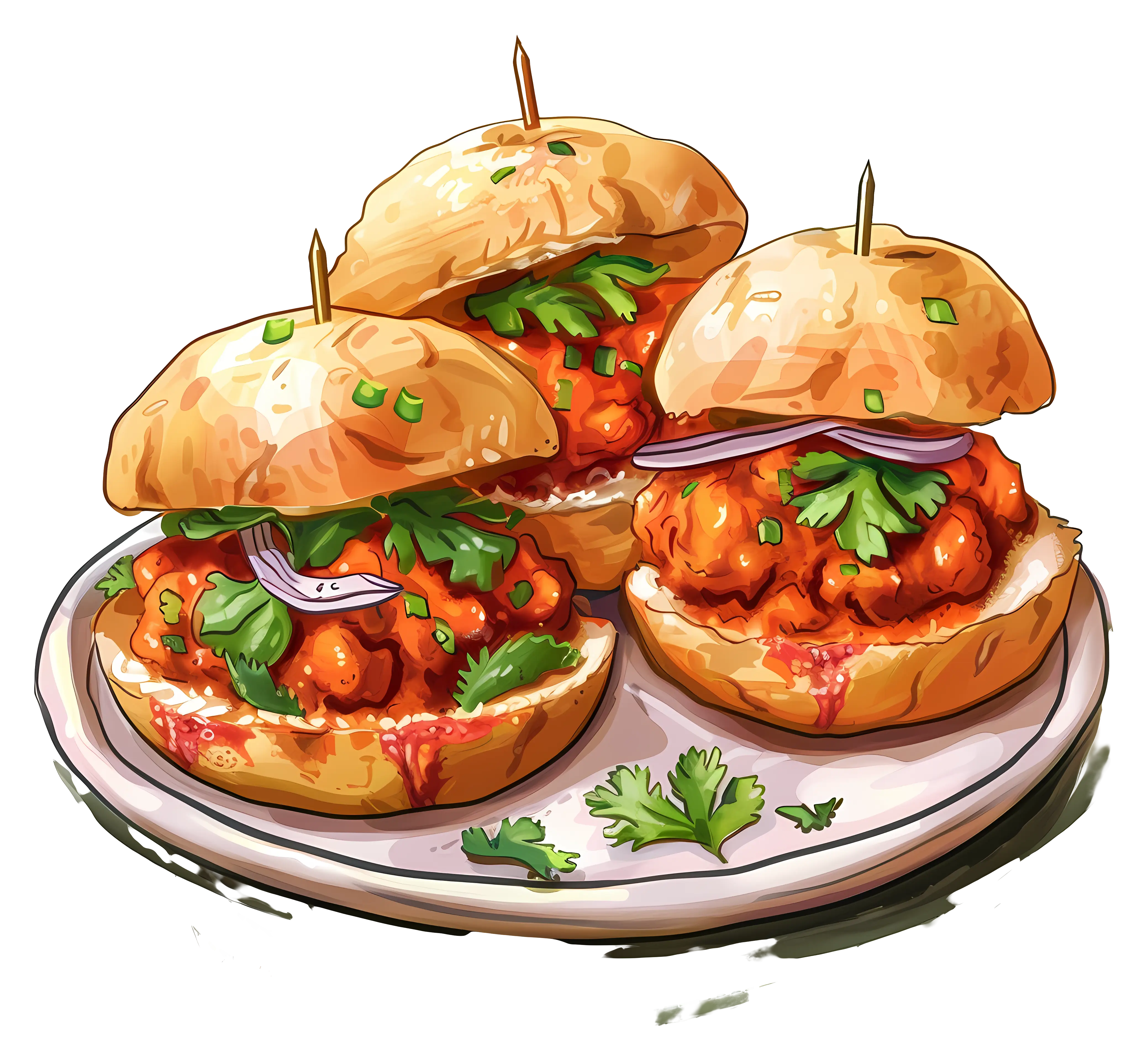 Plate of Mini Burgers