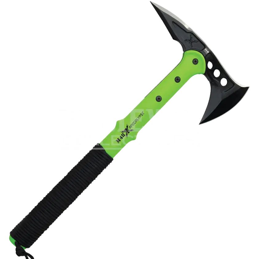 Green and Black Axe Tool