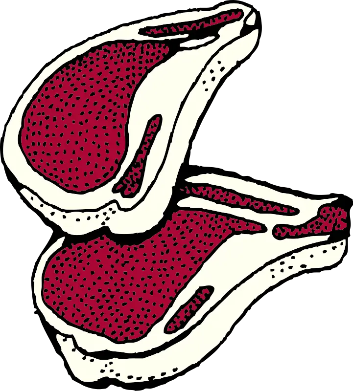 Raw Red Meat Illustration