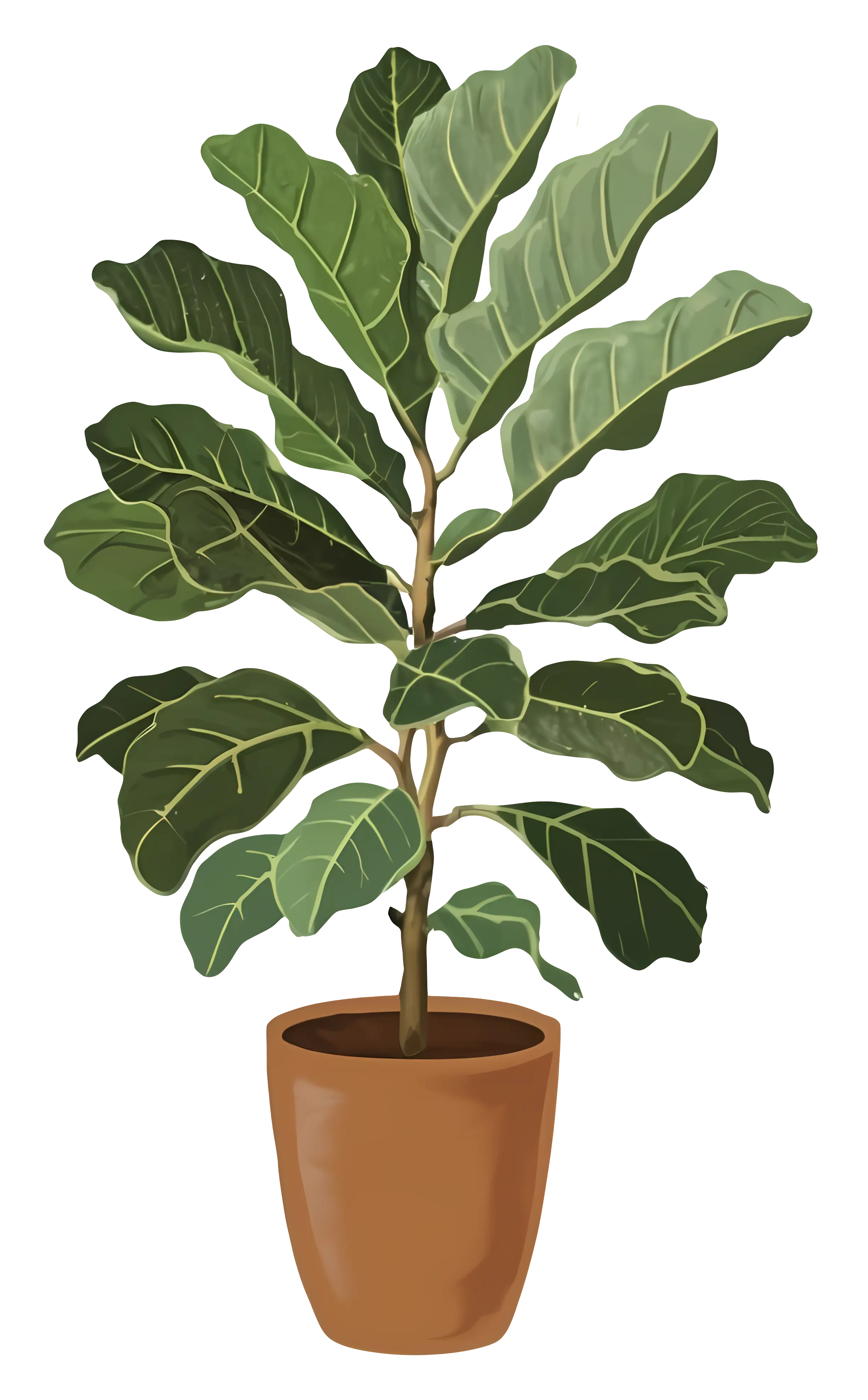Stylish Fiddle Leaf Fig Plant in Pot