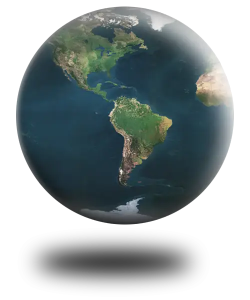 Planet Earth Digital Rendering