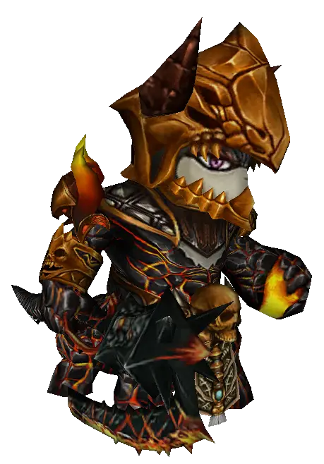 Epic Armored Dragon Warrior Fantasy Character