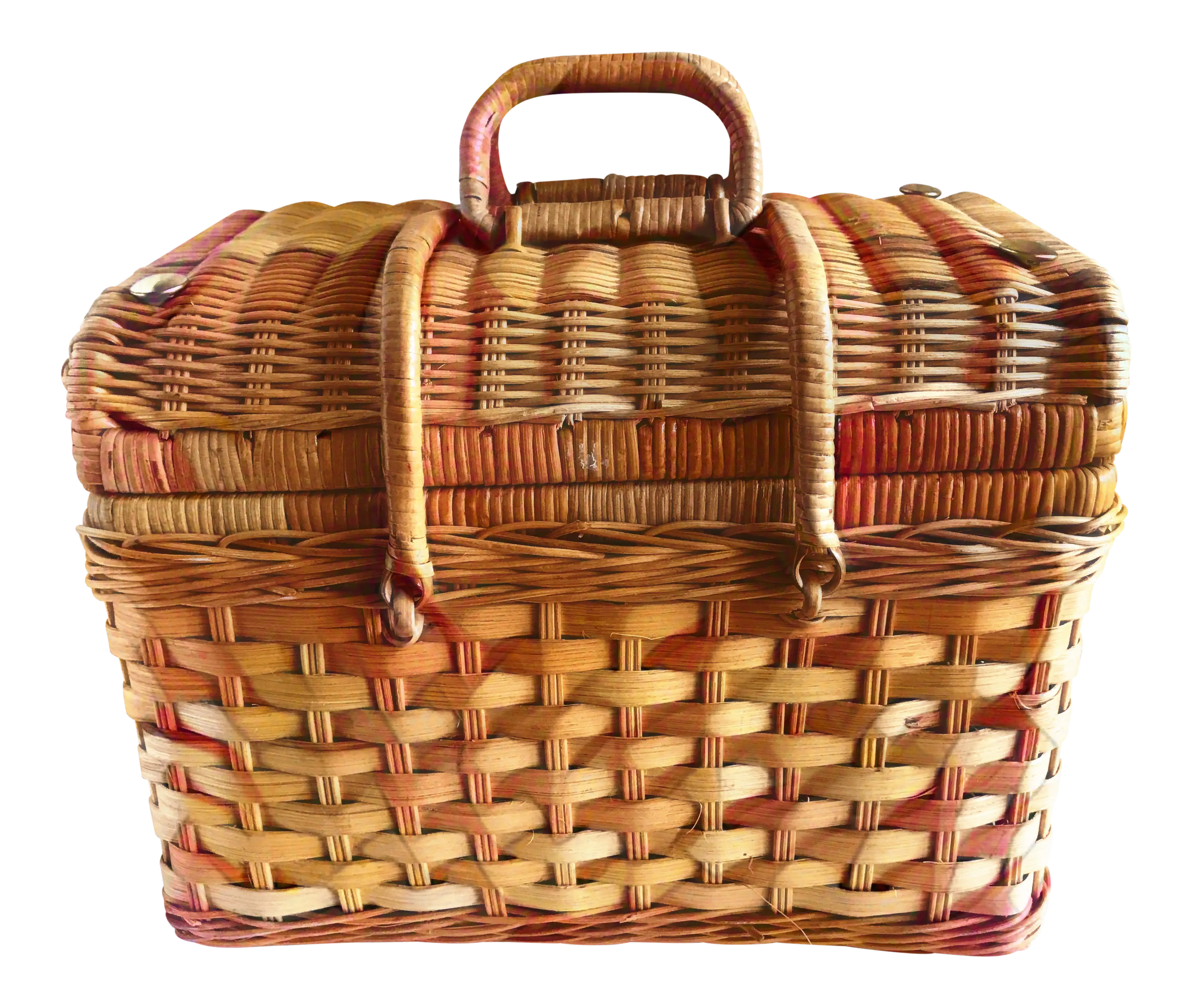 Woven Picnic Basket with Handle