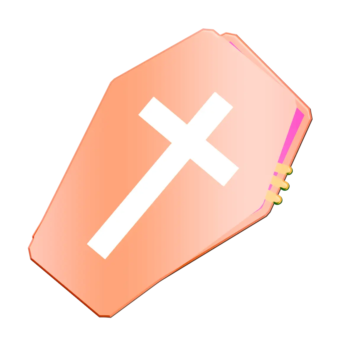 Coffin with Cross Illustration