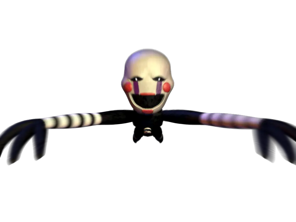 Creepy Puppet Character with Striped Arms