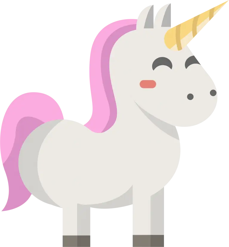 Cute Cartoon Unicorn Illustration