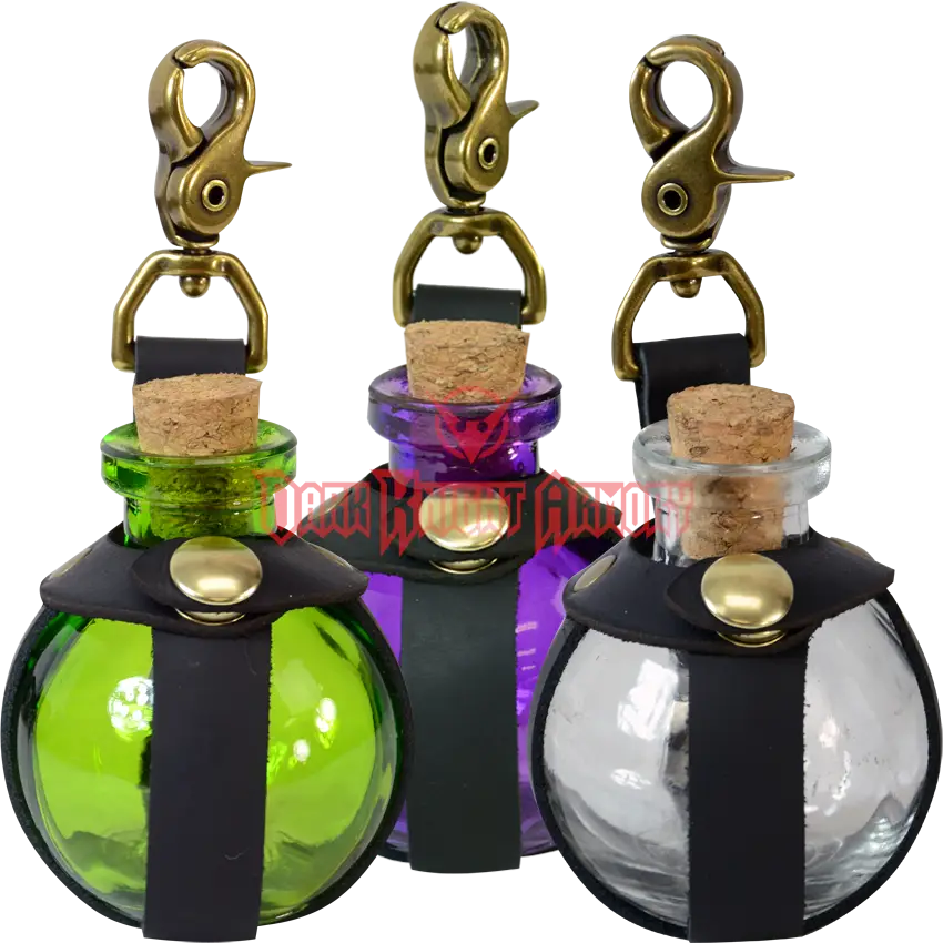 Glass Bottle Keychains with Cork Stoppers