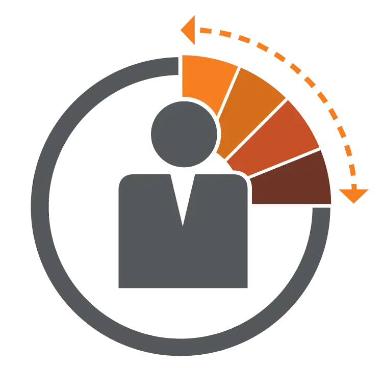 Business Person Icon with Chart