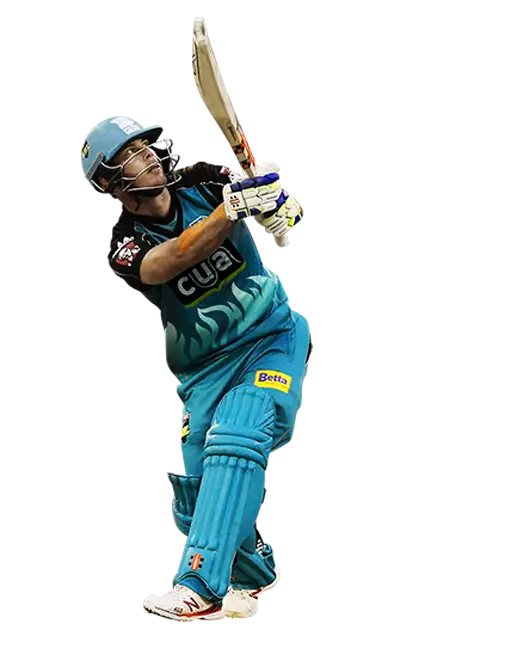 Cricketer in Action with Bat
