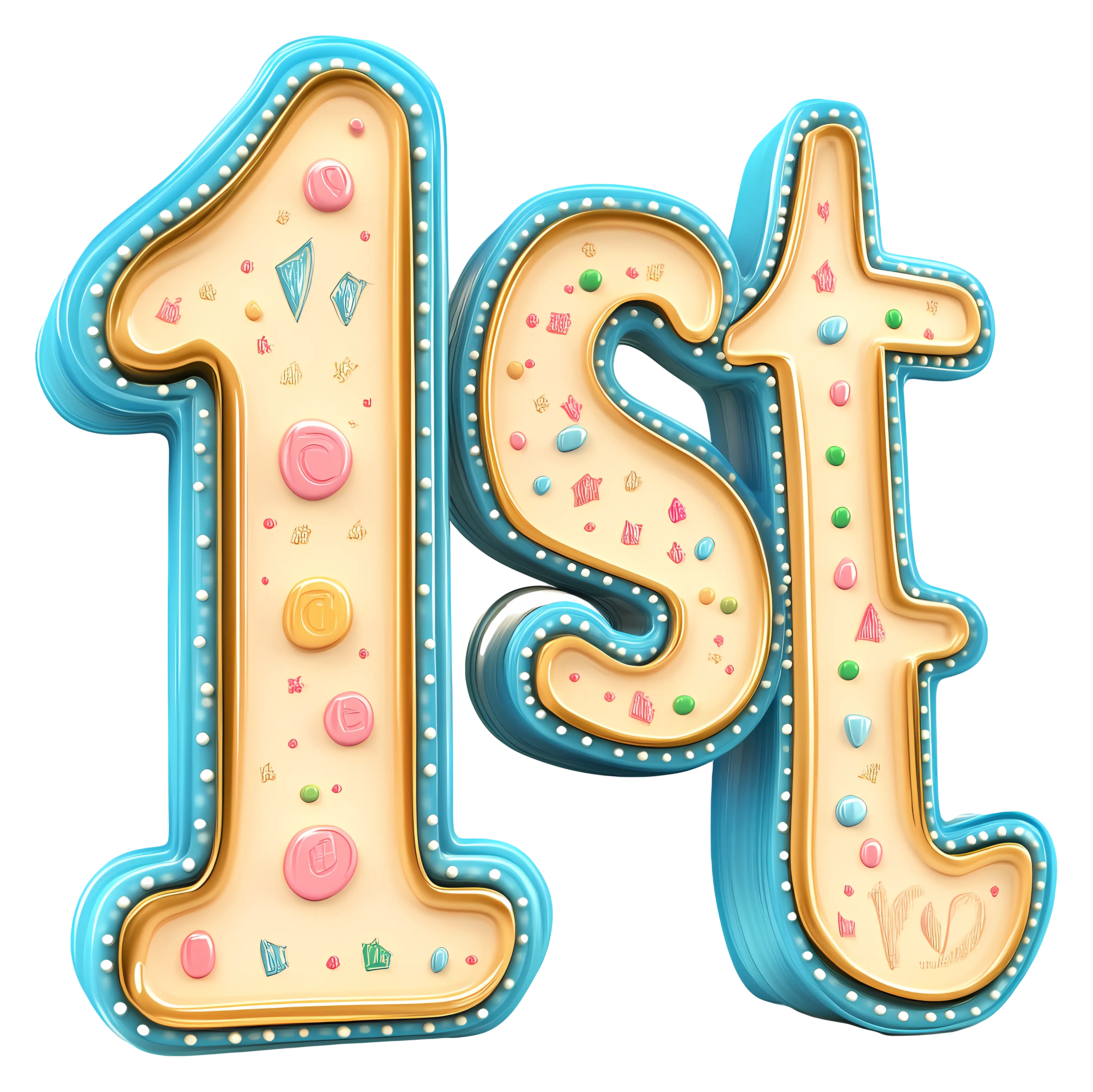 Decorative 1st Birthday Balloon