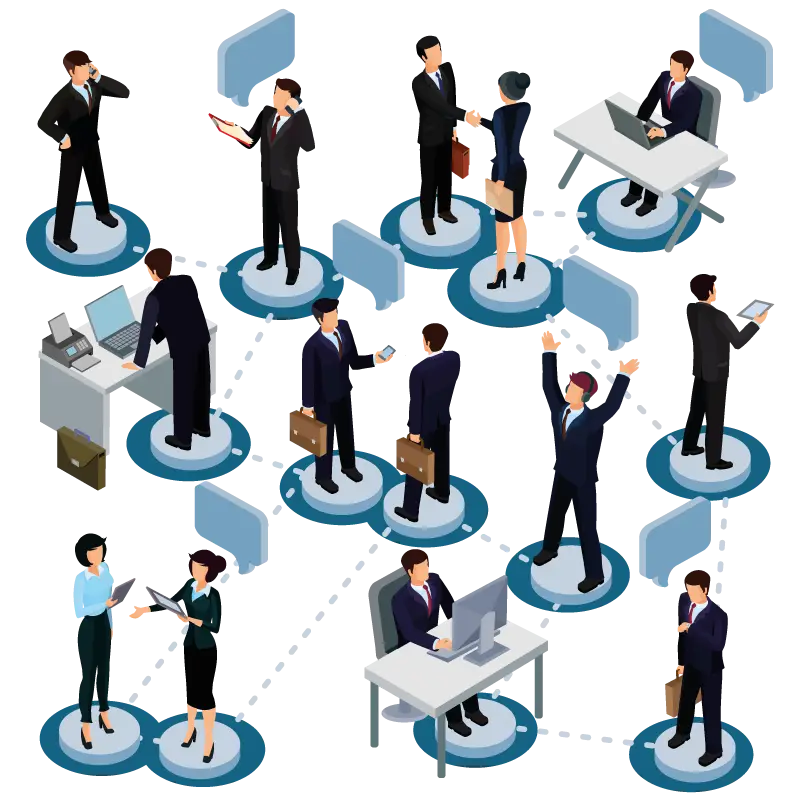 Office Teamwork and Collaboration Illustration