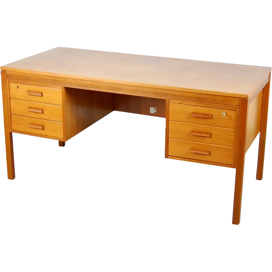 Wooden Desk with Drawers