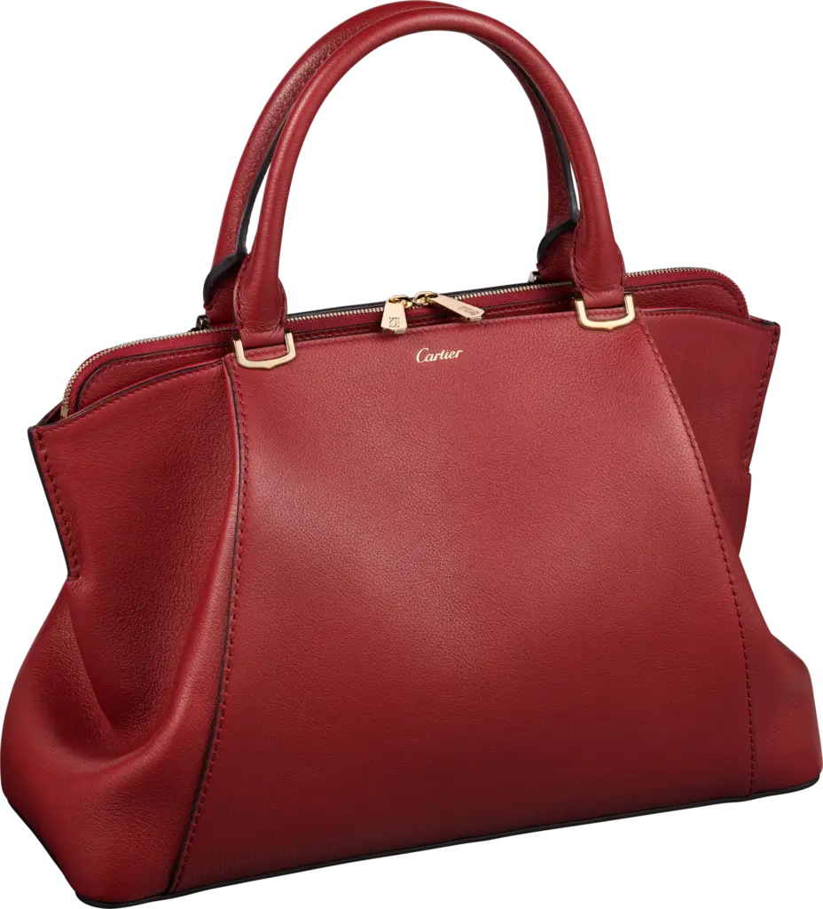 Elegant Red Leather Handbag
