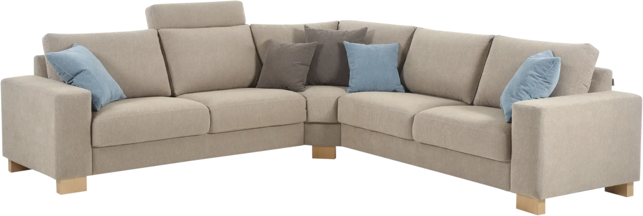 Comfortable Beige Sectional Sofa for Living Rooms