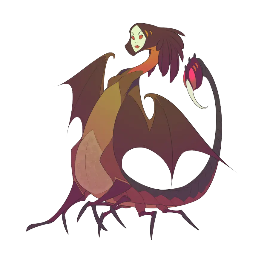 Mythical Dragon Woman Character