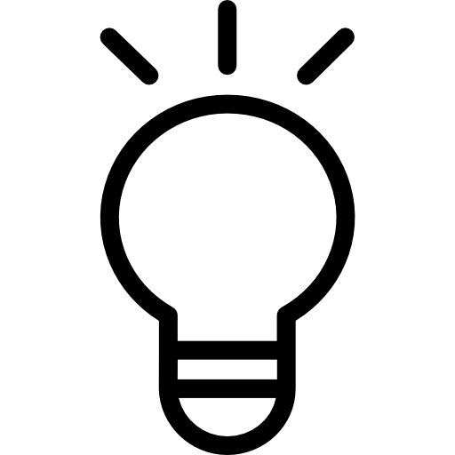 Simple Light Bulb Icon for Ideas