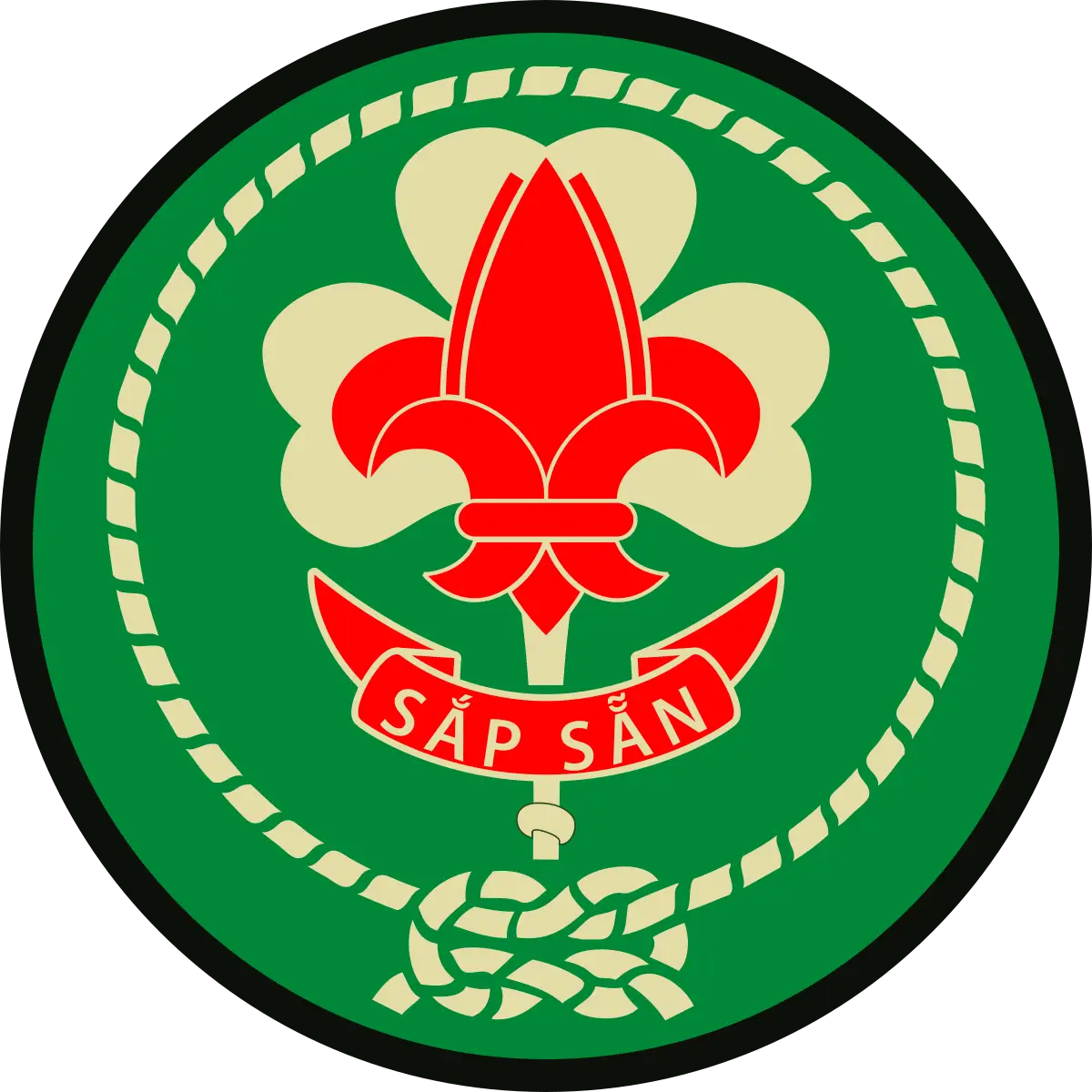 Scout Emblem with Red Fleur-de-lis
