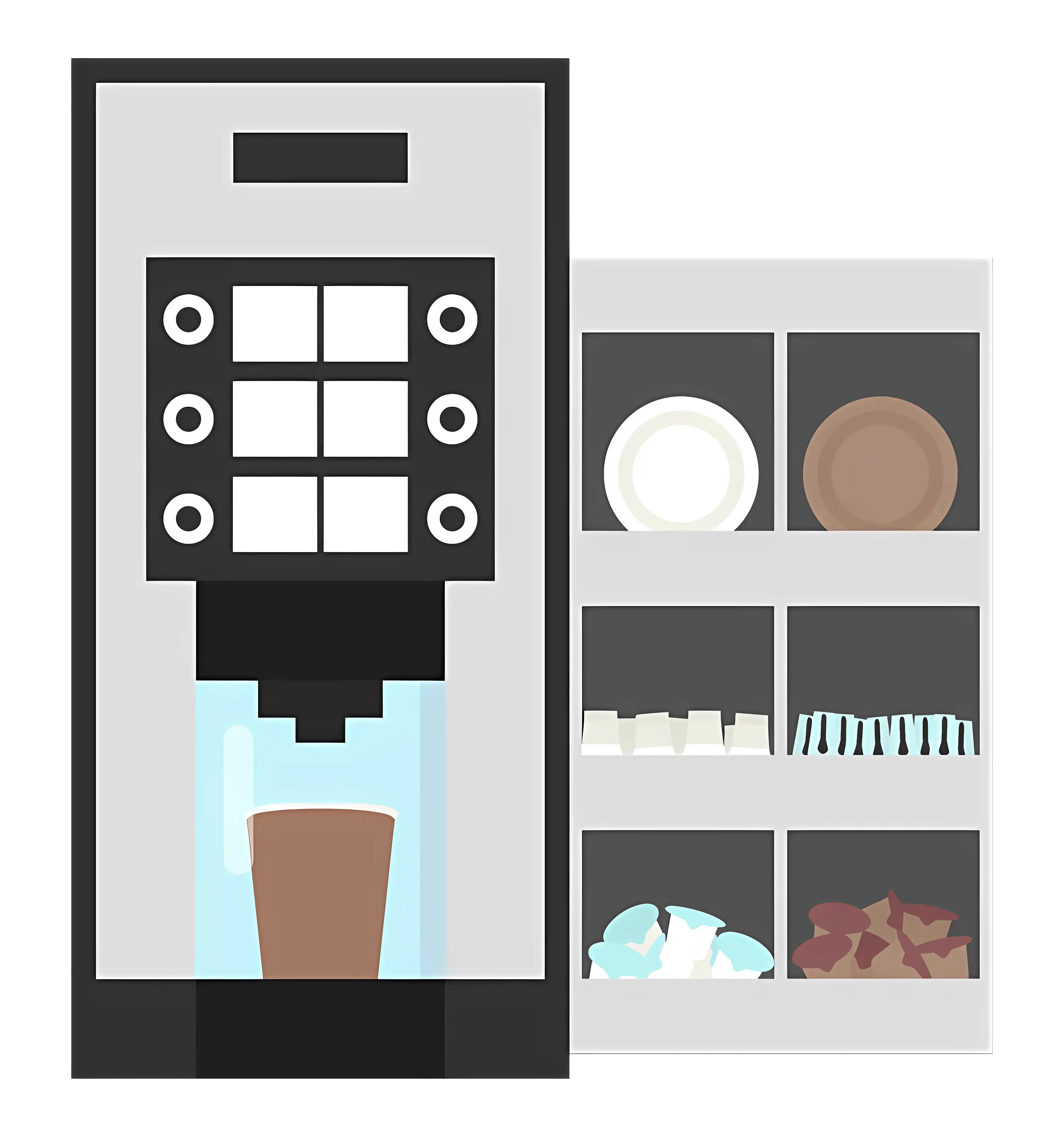 Coffee Machine with Supplies