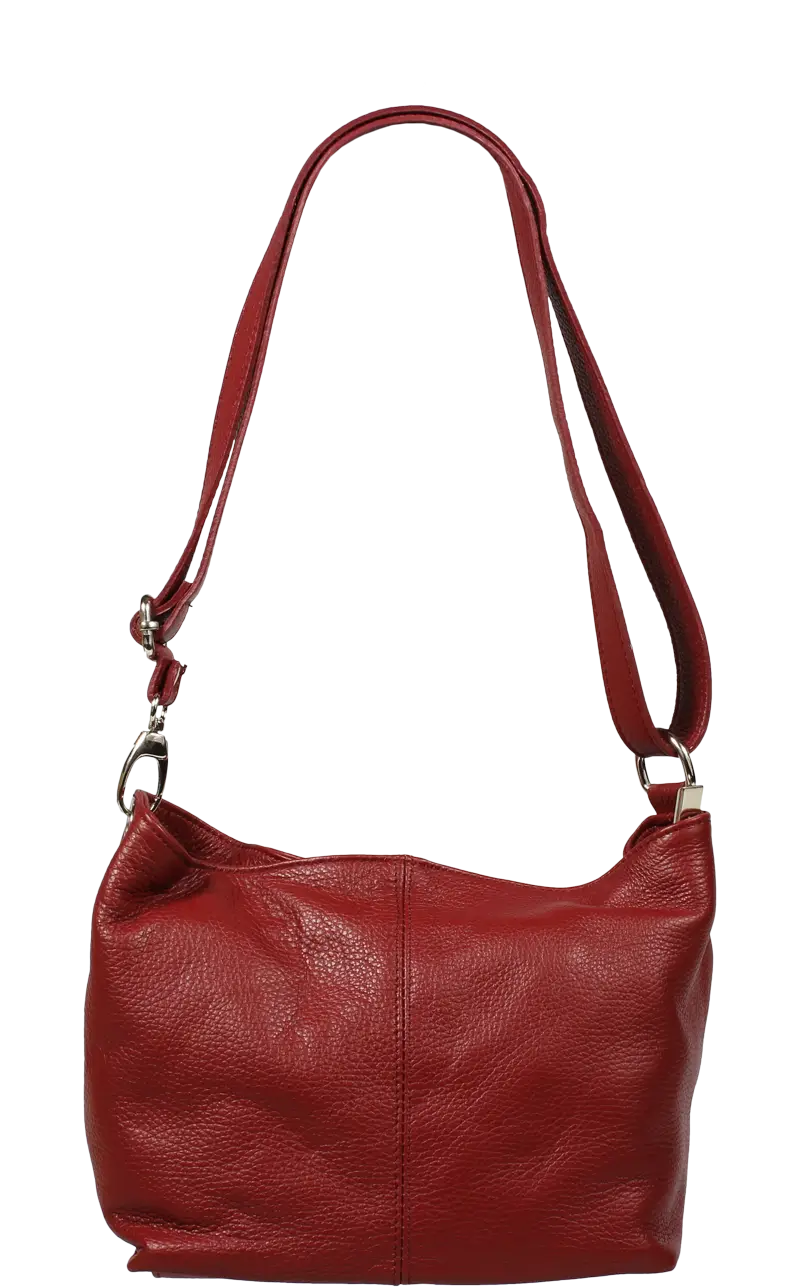 Red Leather Shoulder Bag