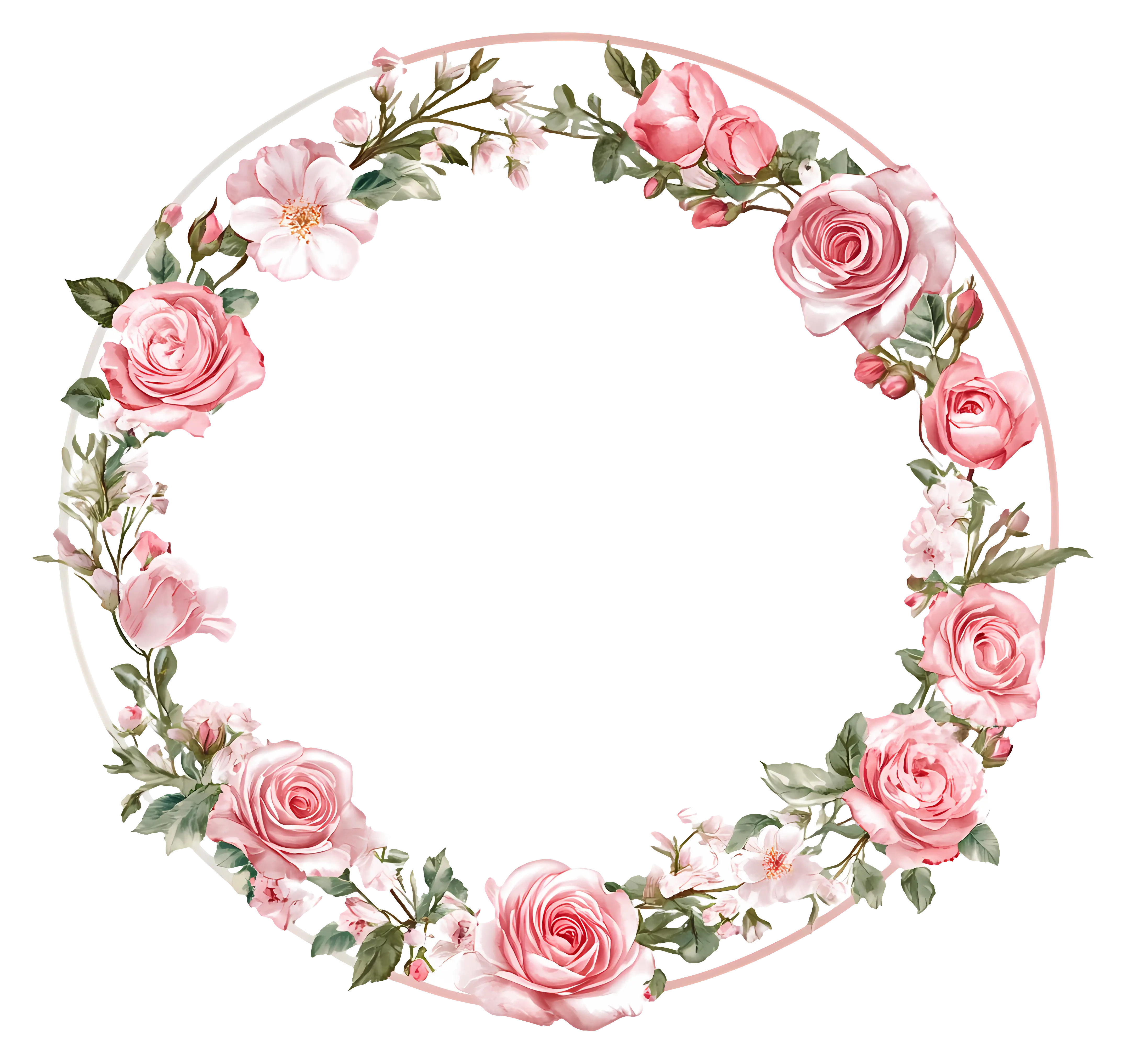 Floral Wreath with Roses