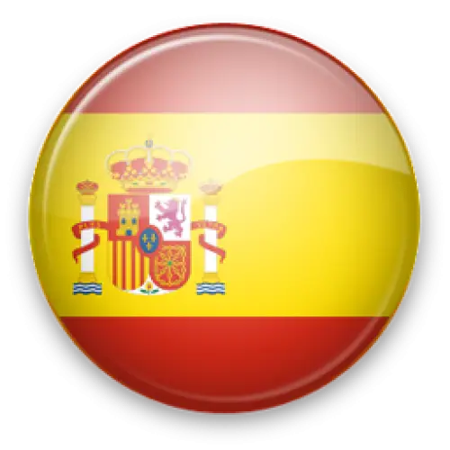 Rounded Icon Design of Spain National Flag
