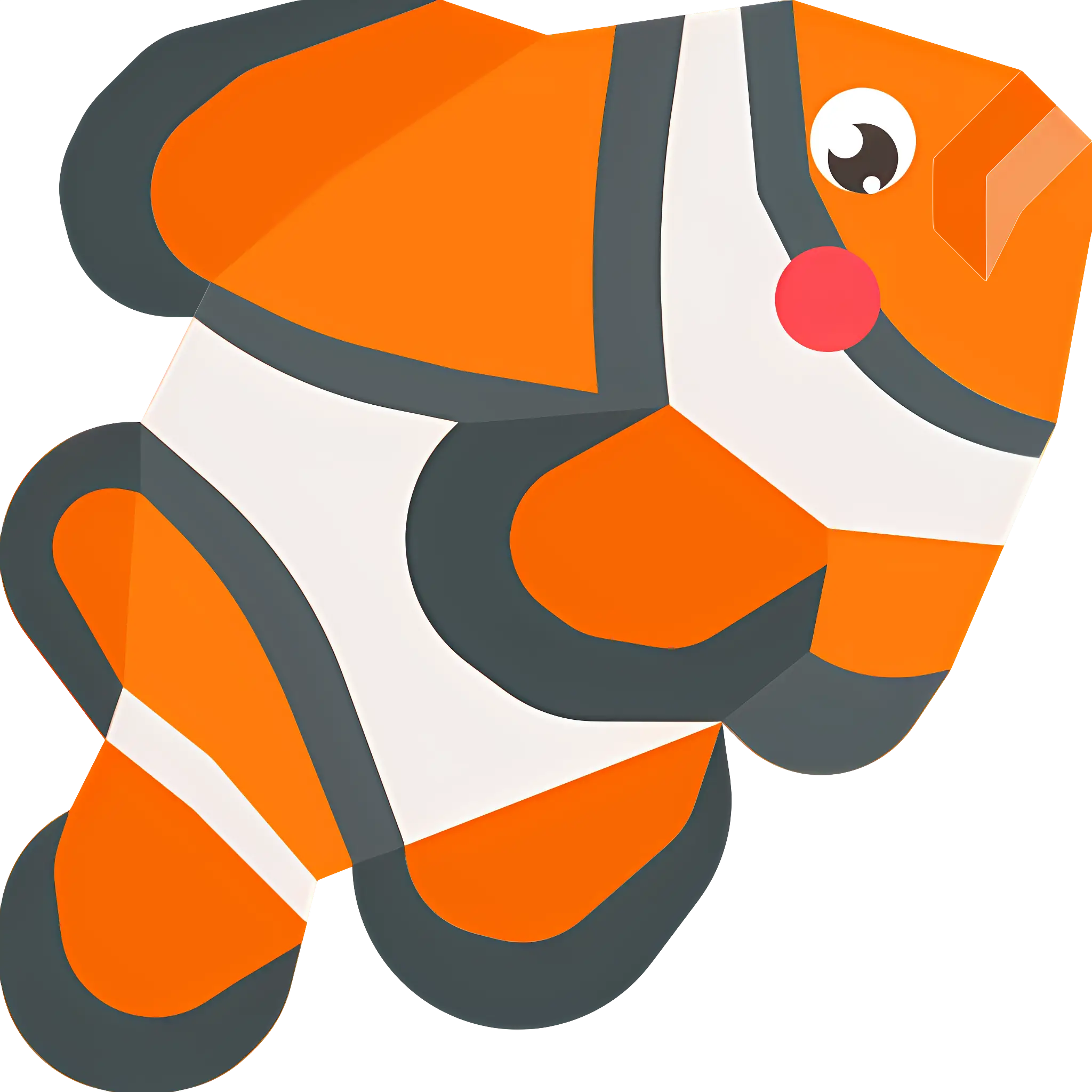 Cute Orange Clownfish Illustration