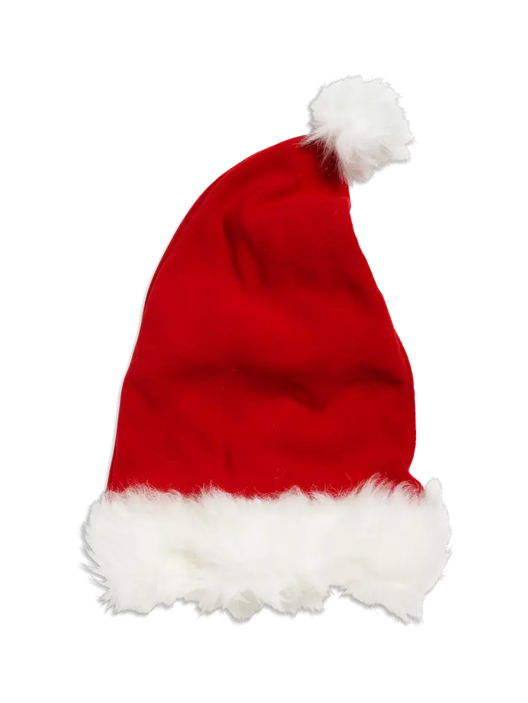 Red Santa Hat with White Fur Trim