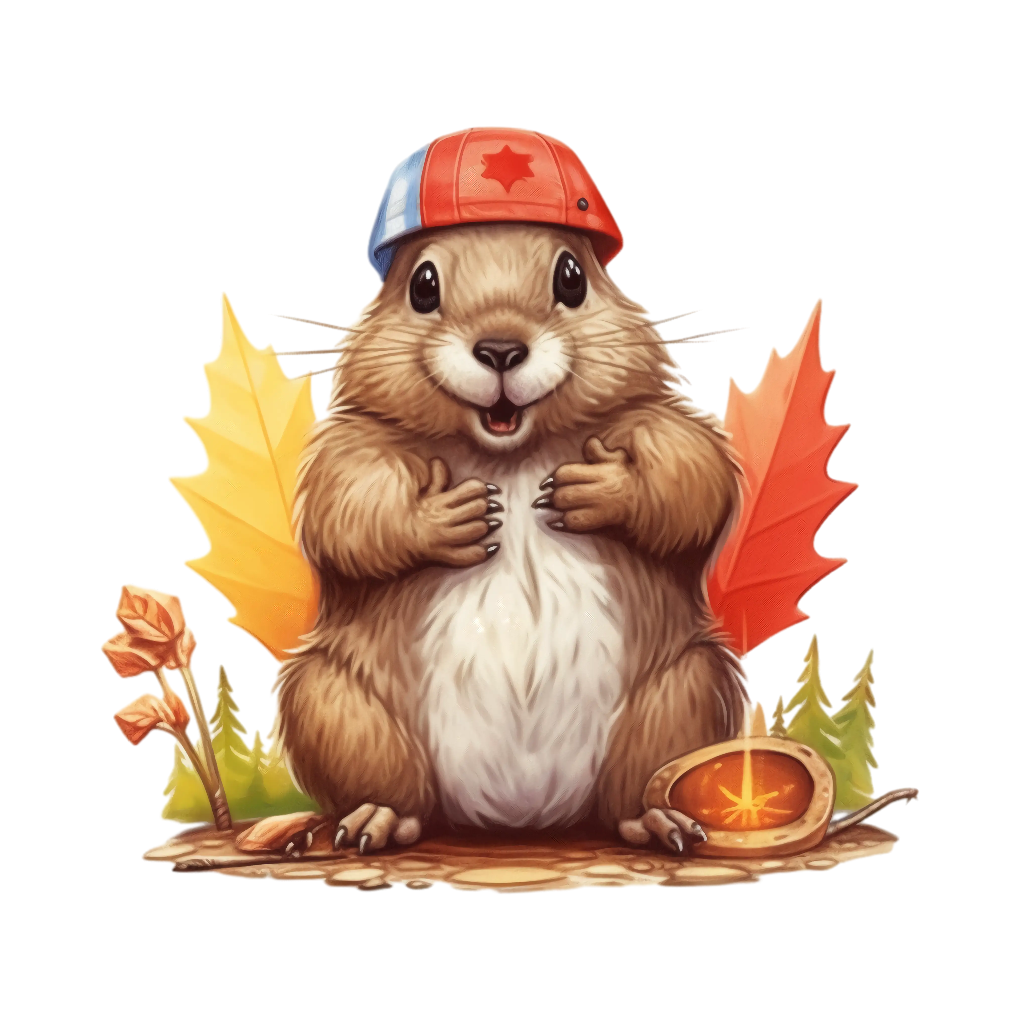 Beaver with Canadian Hat