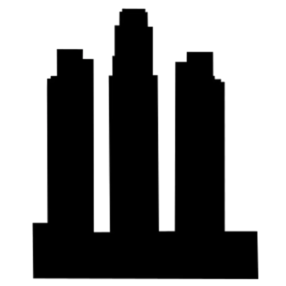 Black Silhouette of a City Skyline