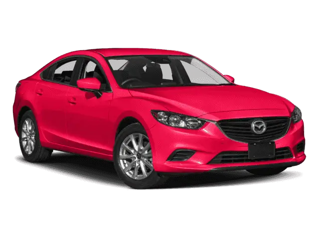 Red Sedan in Side View