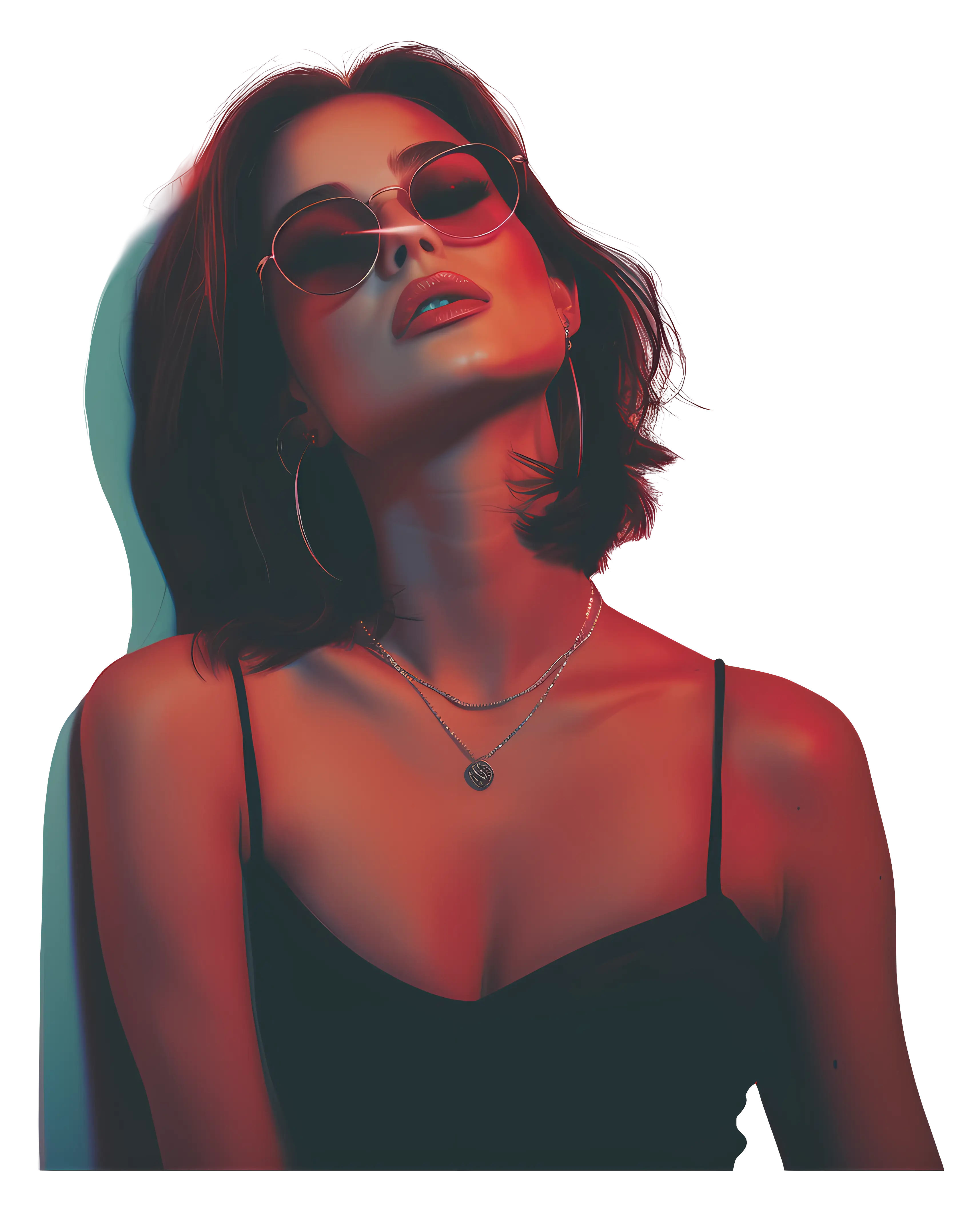 Stylish Woman with Sunglasses