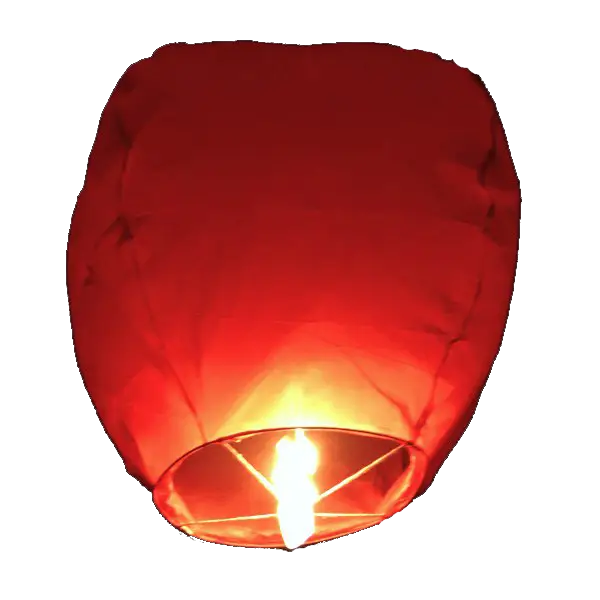 Red Sky Lantern with Glow