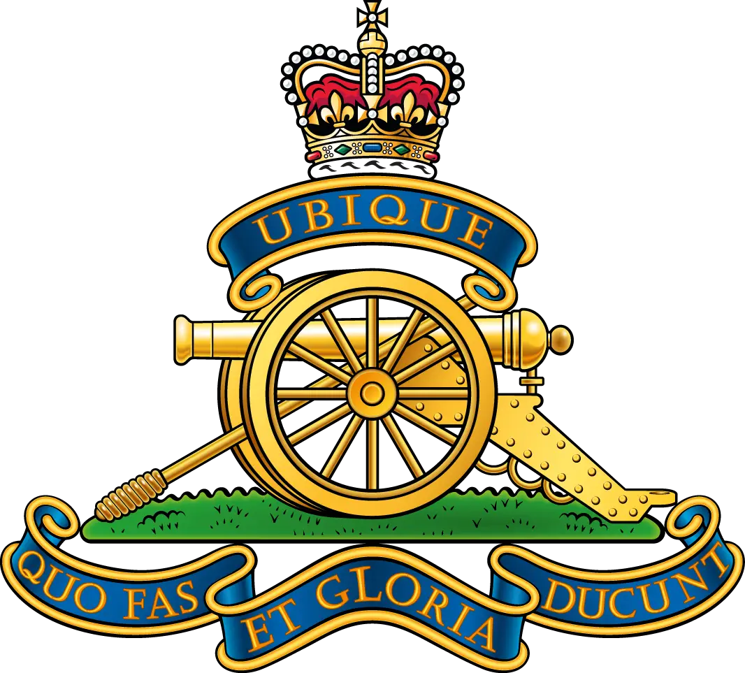Royal Artillery Emblem with Cannon and Crown