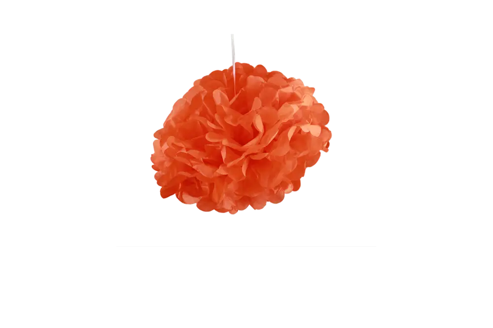 Orange Tissue Paper Pom-Pom
