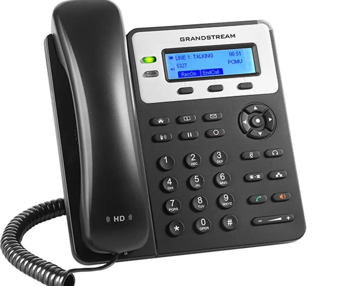 Modern Office Desk Phone with Display and Buttons