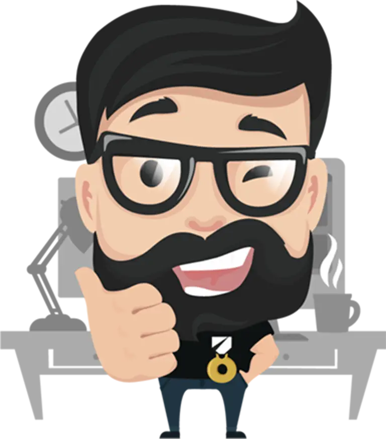 Bearded Man Giving Thumbs Up