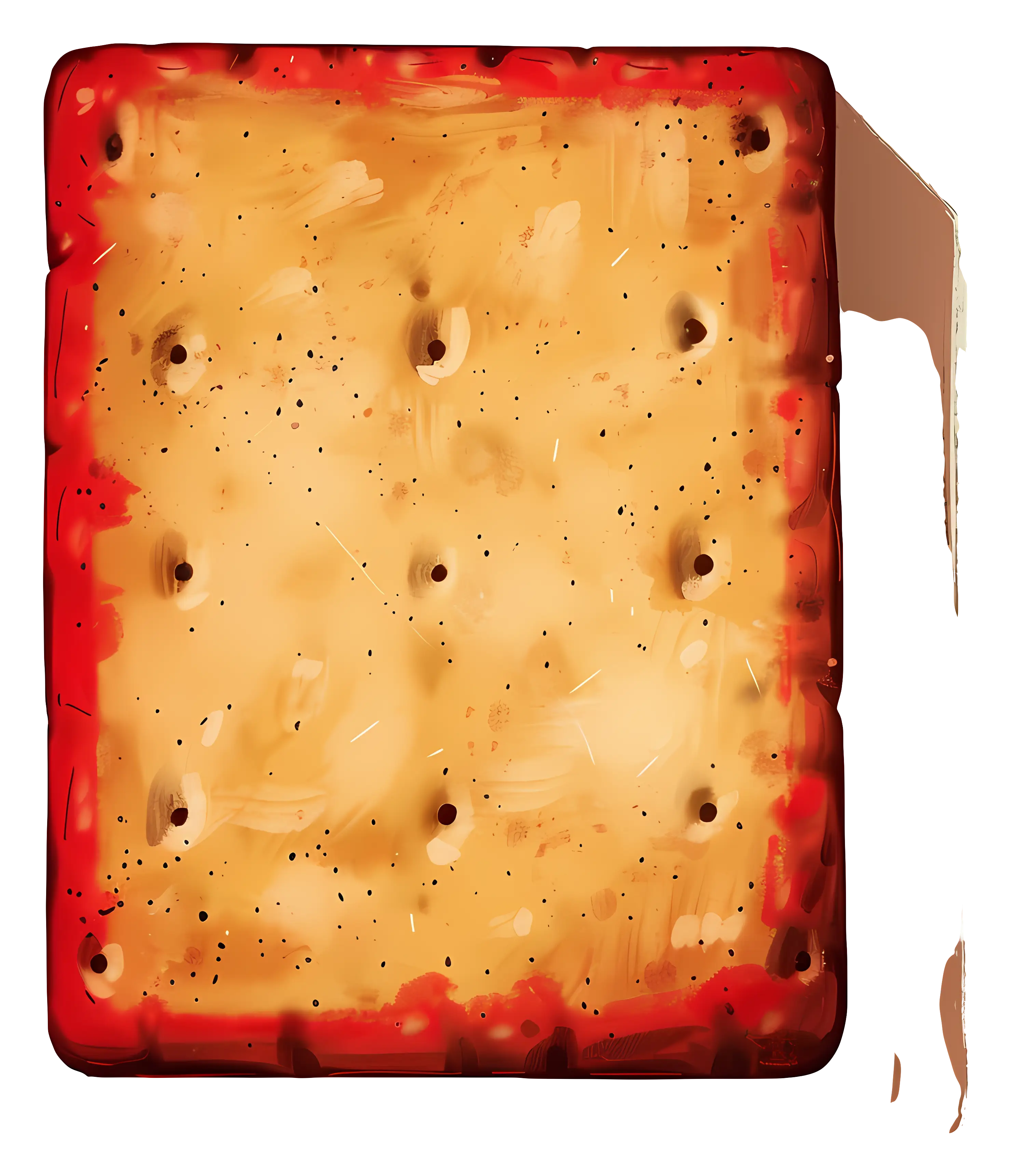 Square Cracker with Red Border