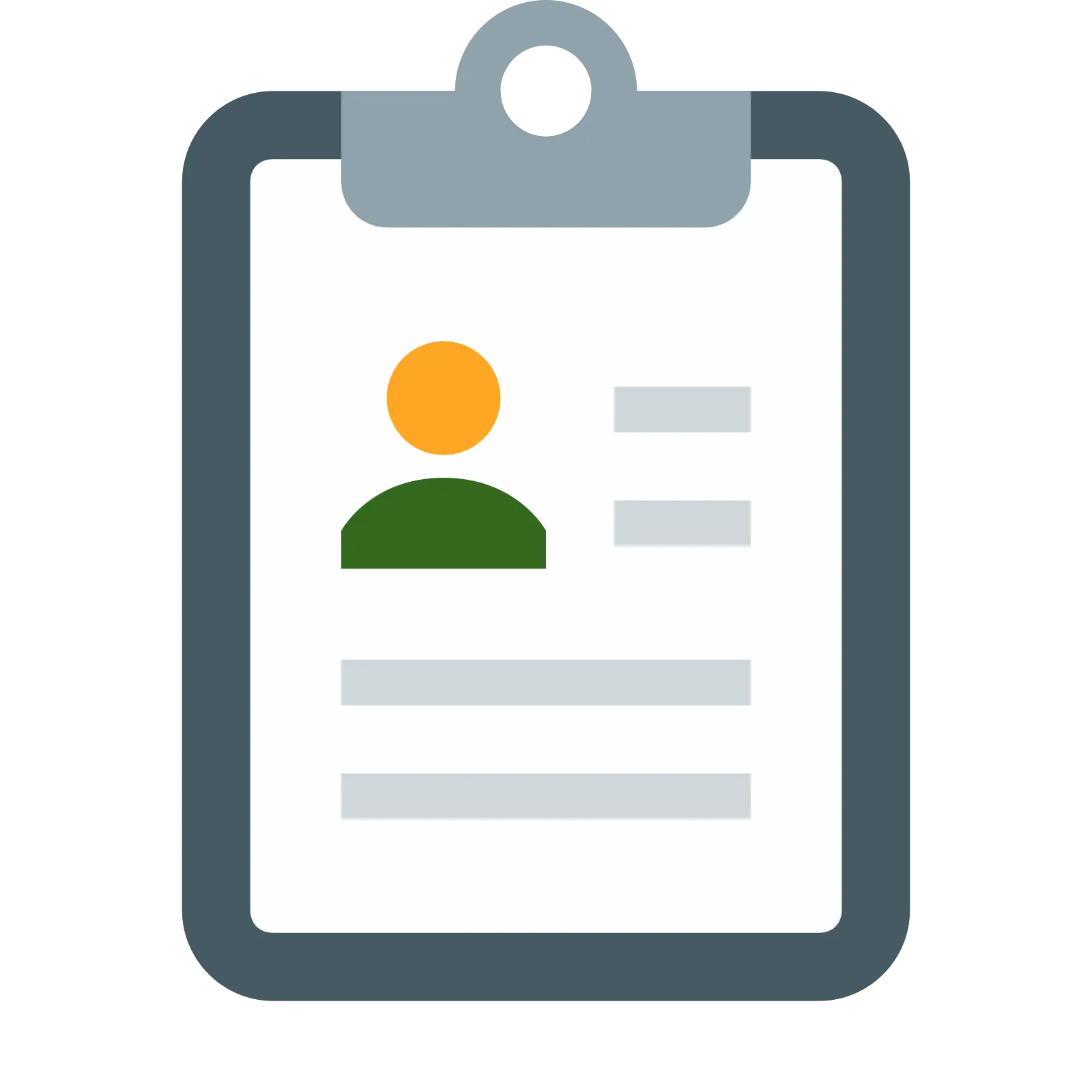 Clipboard Icon with User Profile