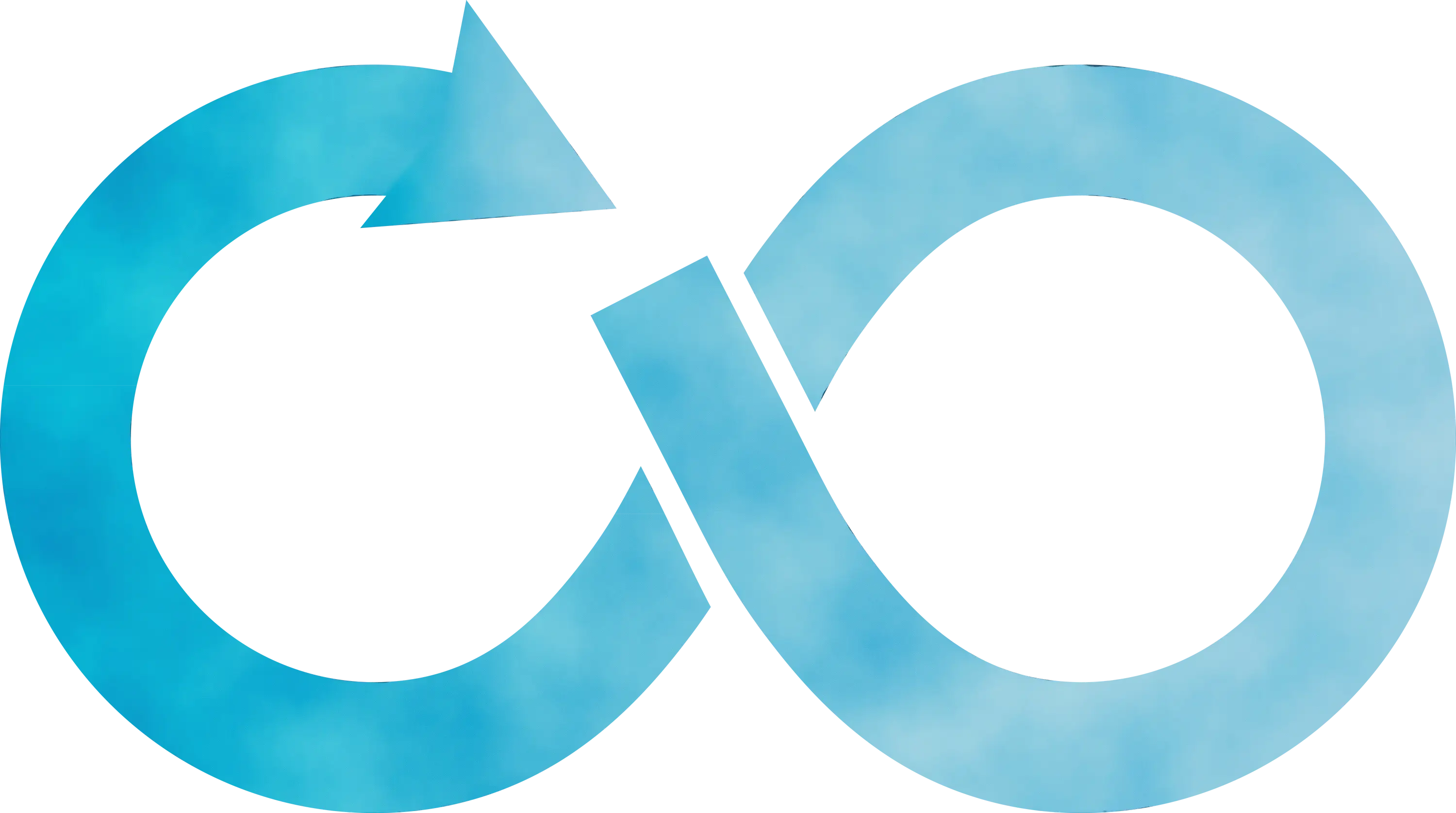 Blue Infinity Symbol with Arrow
