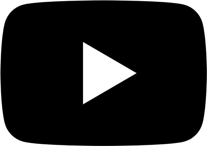 Minimalist YouTube Logo in Black